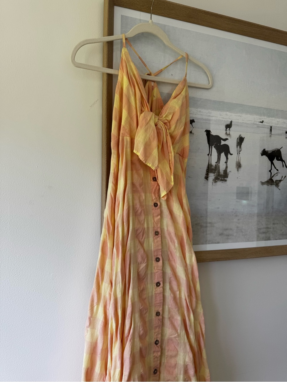 Via Gingham Cotton Seersucker Sundress M - Picture 5 of 10